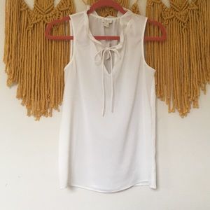 J Crew flowy white sleeveless top